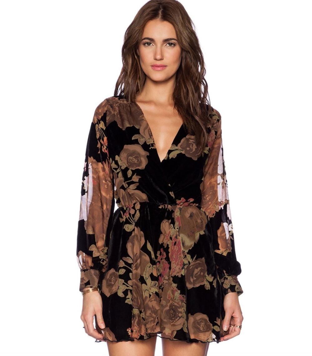 Flynn Skye Burnt Rose Elle Mini Dress Paisley sz S / 1